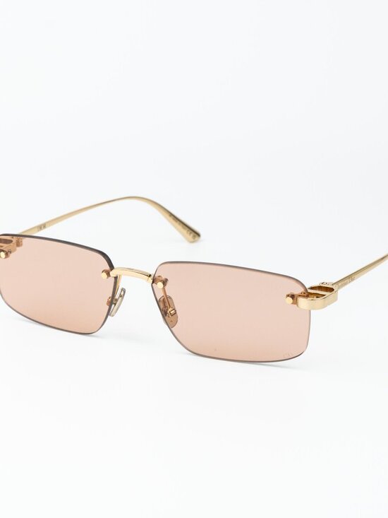 Dior Women Sunglasses Gold Rose Rectangle CDIOR S4U B0L0 NEW AUTHENTIC main image 8